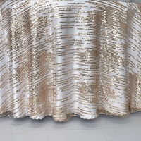 Trendige Geometrische Gold-Pailletten Tischauflage Tischdecke für Hochzeiten