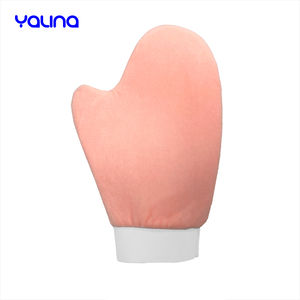 Mitaines auto-bronzantes personnalisées avec logo, applicateur ultra-doux pour <span class=keywords><strong>le</strong></span> corps, gant de bronzage sans soleil en velours lavable - Product Image 6