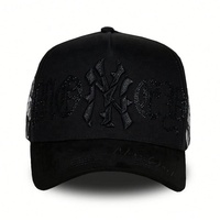 Casquette de baseball de qualité supérieure Rico Hats El Mago en daim, doublée satin, à visière incurvée, 5 panneaux, Barbas Hats