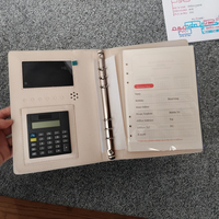 Calculatrice d'écran de 7 pouces empreinte digitale LED Logo multifonction A5 ordinateur portable 8000mAh batterie externe charge sans fil 10W support de sortie