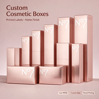 Boîtes et étiquettes cosmétiques personnalisées à faible MOQ, cartons pliants métalliques de luxe pour l'emballage de coffrets de soins de beauté