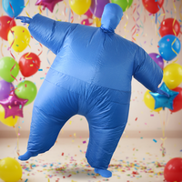 Costume gonflable pour adulte, poisson blanc et bleu, convient aux tailles de 1,5 à 2 m. pour Noël, le cosplay, les fêtes, les spectacles sur scène et les soirées costumées.