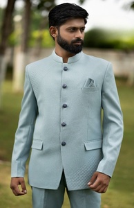 Conjunto de traje de boda de diseñador para hombre con estilo con chaleco Blazer y pantalones para fiestas y reuniones festivas Traje con cierre de botones - Product Image 2