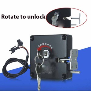 Serrure électromagnétique à clé mécanique 12V 2A pour armoire, bagages, stockage autonome, distributeur automatique de fitness, casier solénoïde - Product Image 5