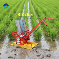 Machine à planter le riz manuelle à deux rangs, transplanteur de riz portatif, fournie directement par l'usine