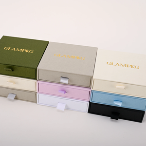 Boîte de rangement pour bijoux en cuir PU de luxe avec logo personnalisé, bouton pression et pochette pour bagues, colliers, boucles d'oreilles, bracelets - Product Image 6