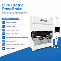 Prensa Plegadora Eléctrica de Doble Servo de 50T y 2000mm para Fabricación de Metal Flexible de 3.0mm, Ahorro de Energía, Exportación