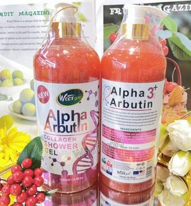 Хит продаж, 1000 мл, коллаген для умывания тела, коллаген, альфа-арбутин, темные пятна, отбеливающий скраб, очищающее Отшелушивающее Мыло для ванн H - Product Image 6