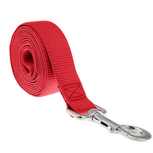 Laisse pour chien 20m 2,5cm en nylon rouge, corde d'entraînement pour grands chiens - Product Image 1