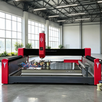 Machine à meuler les bords de pierre CNC horizontale réglable avec protection d'arrêt d'urgence pour dalles de granit et de marbre