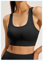 Soutien-gorge de sport pour femme avec bretelles réglables, dos en V, fermeture à pression, antichoc, pour fitness et yoga