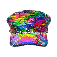 Casquettes unisexes holographiques arc-en-ciel à paillettes, idéales pour le Burning Man, les festivals de musique, les fêtes, la plage et les activités de plein air – Vente en gros, 3 MOQ