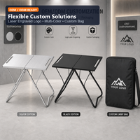 Table de camping pliable robuste et durable, offrant une variété de services personnalisés