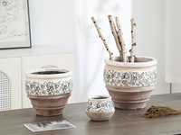 FANGSHENG Vente en gros de pots à fleurs en céramique vintage chinois, grand vase en porcelaine bleu et blanc, ensemble d'objets décoratifs