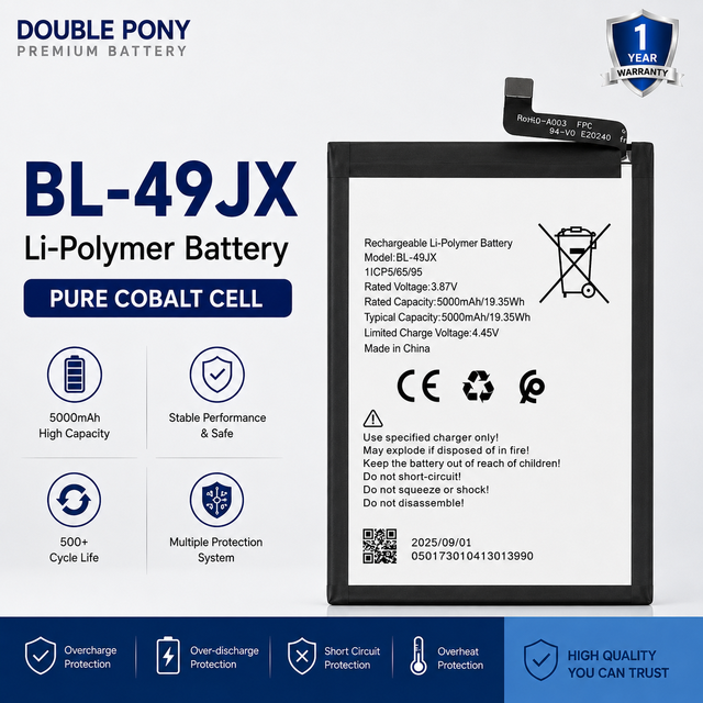 BL-49JX 5000mAh Pure Cobalt Li-Polymer Replacement Battery for Infinix Note 10 Pro X695 Note 11 Pro X697 Zero 5G X6815