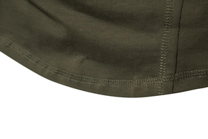 Custom Summer Short Sleeve <b>T</b>-<b>Shirt</b> Large Size <b>Green</b> Cotton and Polyester Blank Undershirt with Stitching Line Splicing - Product Image 2