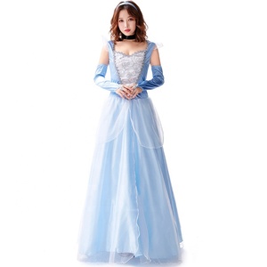 Robe de princesse pour femmes et filles, avec gants, collier, bandeau, accessoires pour Cosplay, fête d'halloween, robe de Costume - Product Image 1