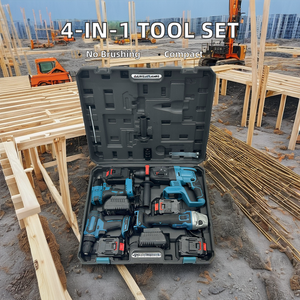 Ensemble de perceuse sans fil 21V original scie <span class=keywords><strong>à</strong></span> onglets sans fil clé <span class=keywords><strong>à</strong></span> chocs marteau électrique et tournevis-outil combiné projets d'amélioration de l'habitat - Product Image 4