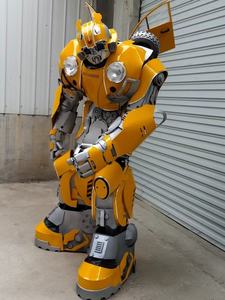 Costume LED pour adulte Happy Sky sur le thème des animaux robots avec armure qui brille dans le noir pour les fêtes d'Halloween - Costume de échasses unisexe - Product Image 2