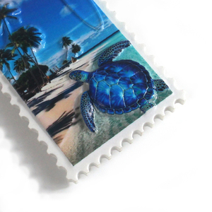 Imán de Refrigerador con Forma de Sello Personalizado, Recuerdos Coloridos en 3D con Temática Oceánica, Animal Marino Tropical, Tortuga Marina - Product Image 2