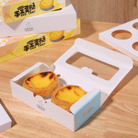 Nouvelle boîte à tarte aux œufs portugaise à dessert pliable Macaron Tart avec couvercle transparent