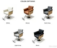 Nouvelle chaise de barbier ergonomique en cuir avec pompe hydraulique rotative et repose-pieds réglable pour salons de coiffure - Direct Usine
