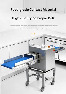 Rebanadora de carne semiautomática con cuchilla de acero inoxidable, grosor ajustable de 3-20 mm, para cortar carne de res, cerdo y cordero. - Product Image 2