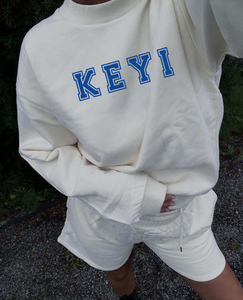 Nhà Máy Bán Buôn Tùy Chỉnh Thêu Logo Mockneck Áo Phụ Nữ Hàng Ngày Mặc Pháp Terry Bông Quá Khổ Áo Thun Áo - Product Image 3