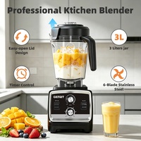 3L Commerciële Blender, Heavy Duty Bardefu Blender Mixer, Voedselverwerker, Smoothie Maker
