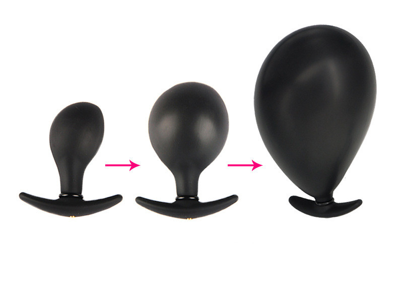 basketball anal plug Super big inflatable silicon buttplug - Nozzle & pump