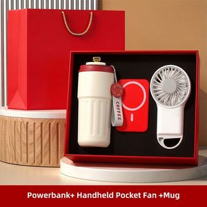Set de Regalo Empresarial 3 en 1: Taza, Batería Externa y Ventilador |   Caja de Regalo Promocional Corporativa con Logotipo Personalizado para Empleados, Clientes y Eventos - Product Image 4
