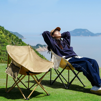 Chaise de camping pliable portable en bois massif moderne en gros pour la pêche en plein air, la plage, les pique-niques, transfrontalier