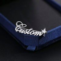 YBcustom OEM/ODM broche personalizado alfabeto nombre broche Logo nombre Pin broche joyería personalizada regalo