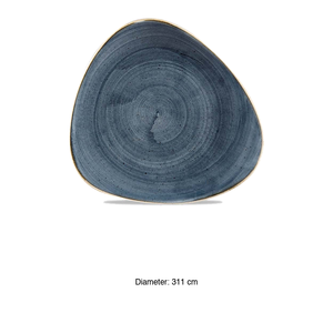Bluberry Triangular Flat <b>Plate</b> 31 cm Churchill Stonecast -6-Sbbstr12 - Product Image 3