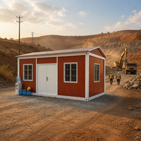 Maison conteneur préfabriquée en laine de roche ignifuge, dortoir modulaire isolé pour camp de travailleurs
