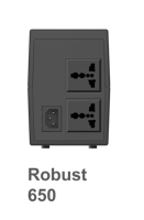 Santak Robust S 650VA UPS Interactivo en Línea con AVR, Fuente de Alimentación Ininterrumpida con Voltaje Estabilizado para Seguridad CCTV y Router de Red