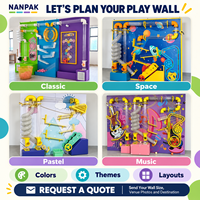 Machine de jeu interactive lumineuse avec balles, mur sensoriel tubulaire, panneau mural à balles, équipement de terrain de jeu intérieur pour enfants, centre scientifique