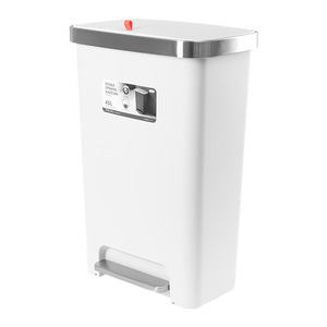 Cubo de Basura Grande de Doble Tapa de 45L con Pedal para Interiores, Cocina, Sala de Estar, Baño - Product Image 4