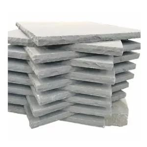 Black Gray Sandstone Outdoor Floor Pavers Bricks External Stone Tiles