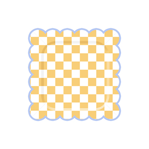 ชุดจานชามกระดาษลายตารางสีเหลืองสำหรับงานเลี้ยงธีมสุนัข แบบขายส่งและสั่งทำได้ - Product Image 2