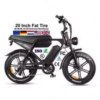 Vélo électrique V8 Pro Plus, vélo tout-terrain électrique de 20 pouces et 24 pouces, vélo à gros pneus, bon amortisseur, vélo à 7 vitesses, stock européen
