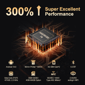 Xách tay nhỏ màn hình cảm ứng thiết bị đầu cuối <span class=keywords><strong>POS</strong></span> offline máy <span class=keywords><strong>POS</strong></span> cho đặt hàng bãi đậu xe vé kết nối thông qua NFC Wi-Fi Bluetooth <span class=keywords><strong>USB</strong></span> - Product Image 6