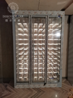 Meuble de rangement à vin en acrylique sur pied, taille personnalisée, présentoir de bar de luxe, design minimaliste écologique