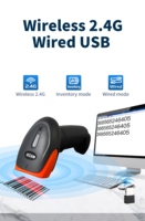 Lecteur de codes-barres 3-en-1 CQH200BG de haute qualité (1D, 2D, QR) filaire et sans fil 2.4G BT pour supermarchés et bibliothèques