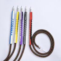 Vente en gros haut de gamme trois couleurs Silicone Hookah Pipe longue poignée souple souple extensible boîte de nuit Bar tuyau