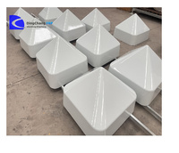 FRP GRP conception extérieure en fibre de verre systèmes de radiofréquence 6ft Radôme bateau bateau plat 800X800 antenne Radôme Shell pour aéroport