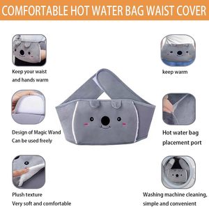 <b>Hot</b>-selling Reusable <b>Hot</b> <b>Water</b> Bottle with Koala Waist <b>Belt</b> Cover Fleece Cover for Hand Warming Shoulder/Waist Pain Relief - Product Image 6