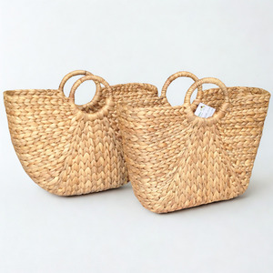 Bolsa de Compras Ligera de Estilo Vintage, Reforzada con Doble Correa para el Hombro, Tejida Naturalmente, para Supermercado, Origen Vietnam - Product Image 3
