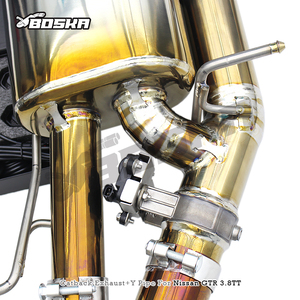 Custom Catback Exhaust with Valve for Nissan GTR/GT-R R35 3.8TT 2008-2023 Boska 1.2mm Thick Titanium Y-Pipe Muffler - Product Image 5