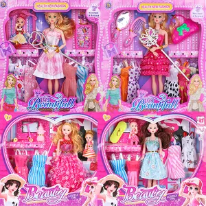Leuke Meisjes Poppen Dressing Up Speelgoed Kleine Pop Prinses Met Kleding En Accessoires Gift Box Speelgoed Voor Meisjes